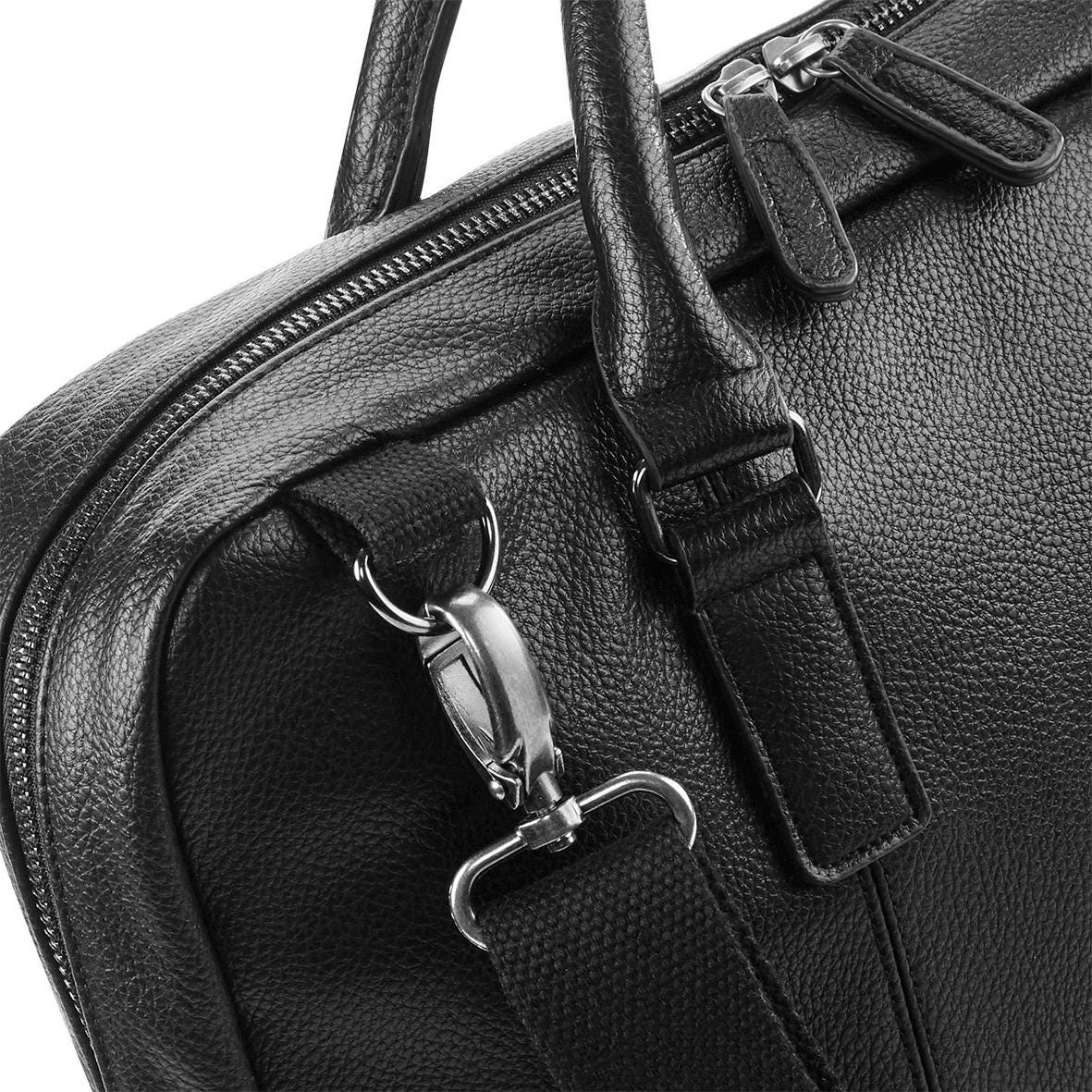 Personalised laptop bag, briefcase bag, laptop bag portfolio, leather look bag, bag for work, satchel briefcase, messenger bag with strap - Jessica Hollie Gifts
