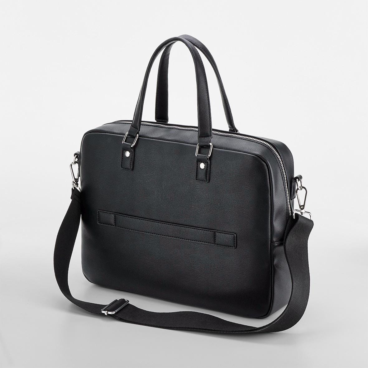 Personalised laptop bag, briefcase bag, laptop bag portfolio, leather look bag, bag for work, satchel briefcase, messenger bag with strap - Jessica Hollie Gifts