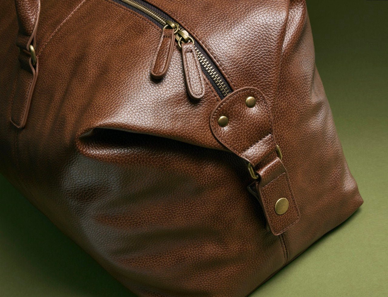 Personalised Leather Look Nuhide PU Leather Weekender Holdall Bag, Perfect Gift Idea For Him This Christmas, Birthday Or Father's Day - Jessica Hollie Gifts