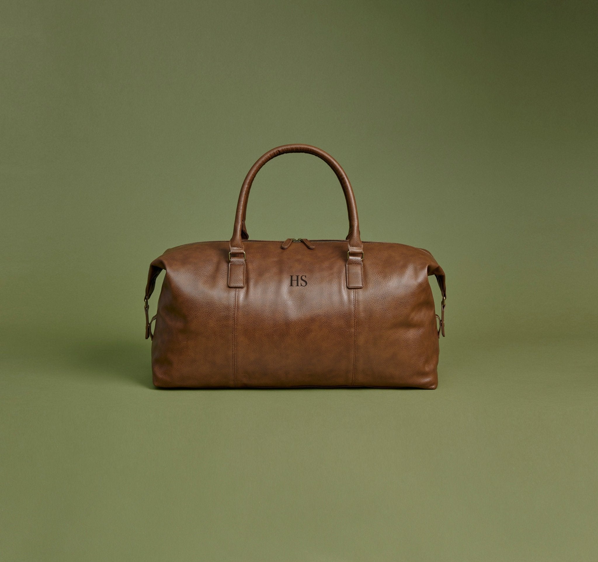 Personalised Leather Look Nuhide PU Leather Weekender Holdall Bag, Perfect Gift Idea For Him This Christmas, Birthday Or Father's Day - Jessica Hollie Gifts