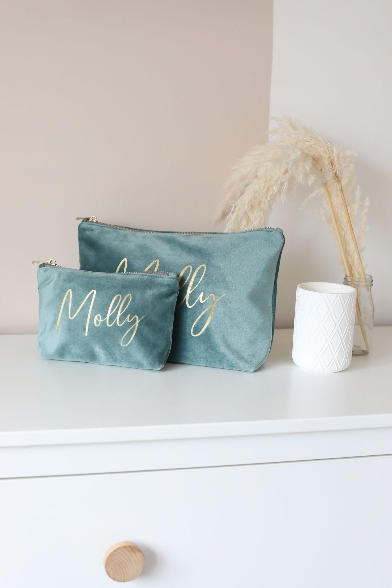 Personalised Makeup Bag, Custom Bridesmaid Gifts, Wedding Gift, Travel Toiletry Bag, Cosmetic Bag, Birthday Gift for Her, Mother's Day Gift - Jessica Hollie GiftsAccessory