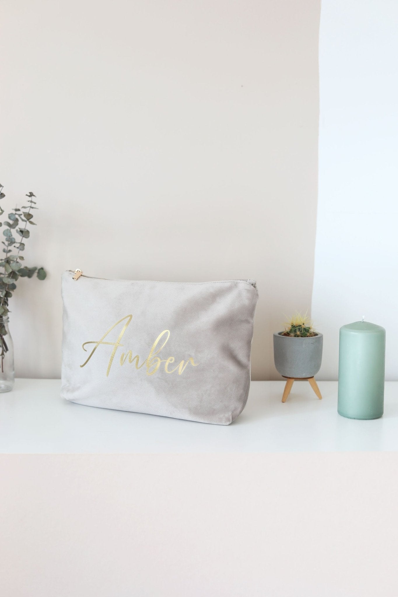 Personalised Makeup Bag, Custom Bridesmaid Gifts, Wedding Gift, Travel Toiletry Bag, Cosmetic Bag, Birthday Gift for Her, Mother's Day Gift - Jessica Hollie GiftsAccessory