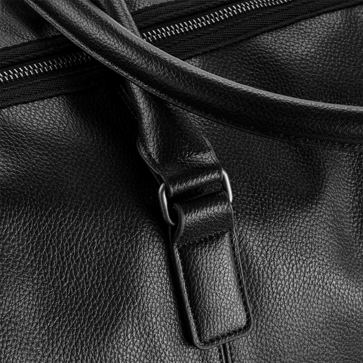 Personalised mens holdall weekend bag, Leather look bag, Faux leather Duffel bag, Best man gifts, Gifts for boyfriend, dad, Garment bag - Jessica Hollie Gifts