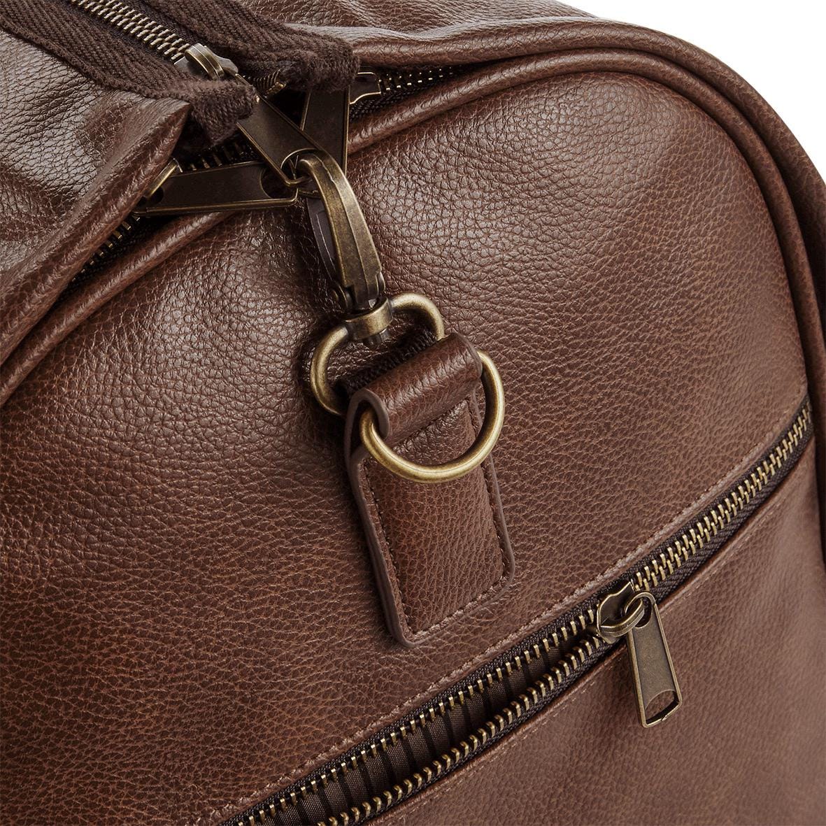 Personalised mens holdall weekend bag, Leather look bag, Faux leather Duffel bag, Best man gifts, Gifts for boyfriend, dad, Garment bag - Jessica Hollie Gifts