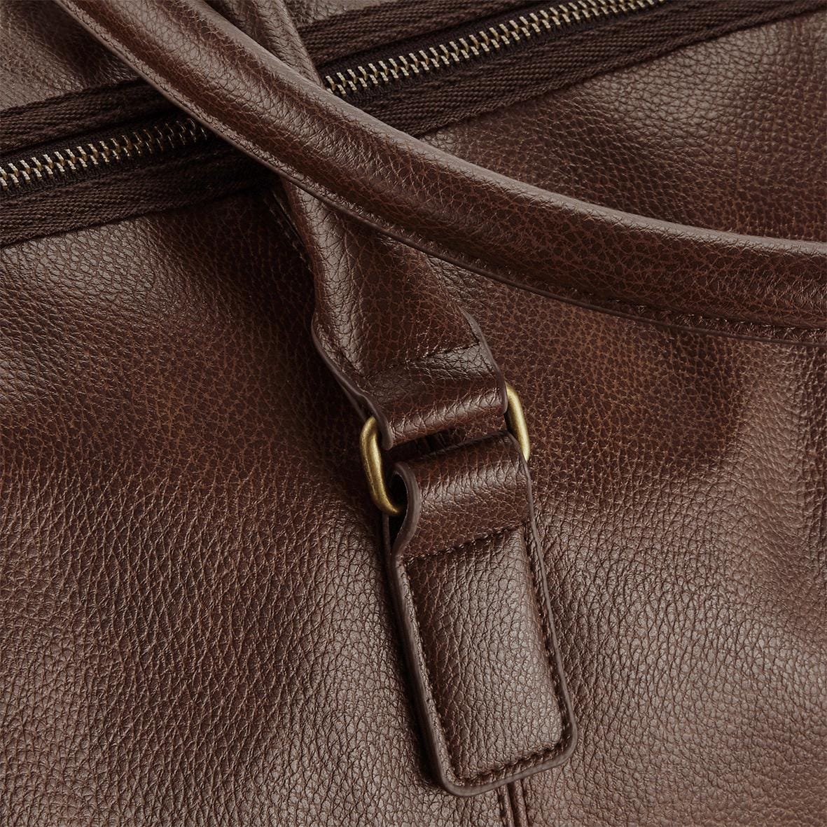Personalised mens holdall weekend bag, Leather look bag, Faux leather Duffel bag, Best man gifts, Gifts for boyfriend, dad, Garment bag - Jessica Hollie Gifts