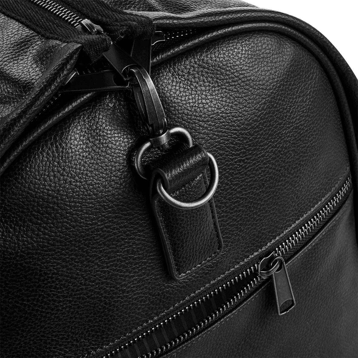 Personalised mens holdall weekend bag, Leather look bag, Faux leather Duffel bag, Best man gifts, Gifts for boyfriend, dad, Garment bag - Jessica Hollie Gifts