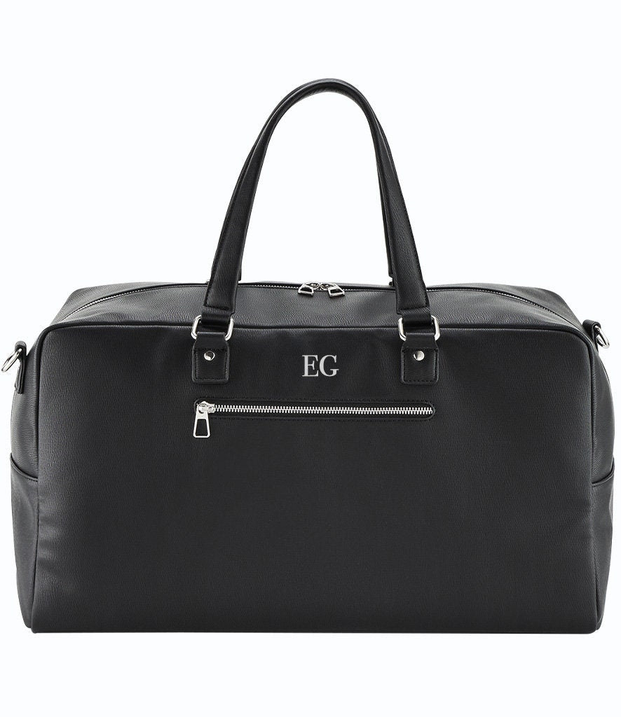Personalised mens holdall weekend bag, Leather look bag, Faux leather Duffel bag, Best man gifts, Gifts for boyfriend, dad, groomsmen gift - Jessica Hollie Gifts