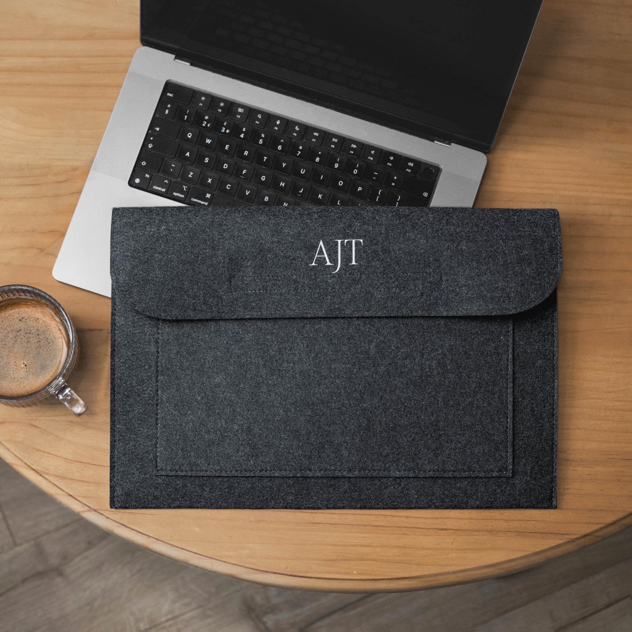 Personalised Monogram Felt Document Holder, Laptop Case, Paper Portfolio, A4 Document Organizer, Paper Document Case, A4 Paper Folder, Case - Jessica Hollie GiftsAccessory
