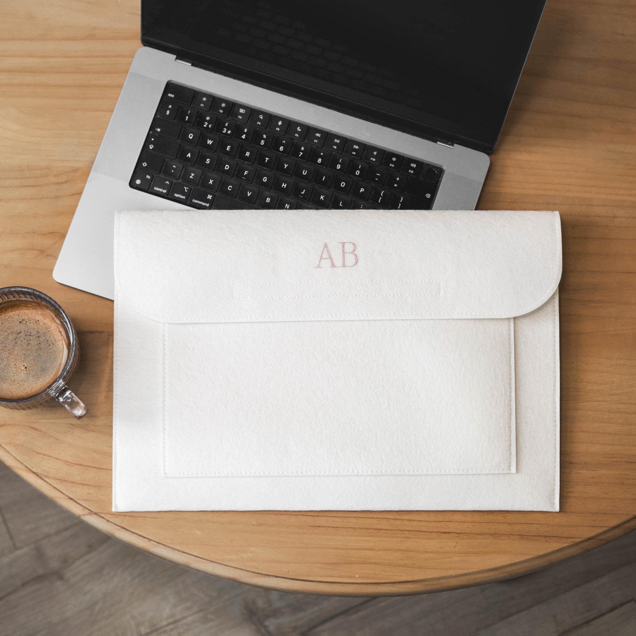 Personalised Monogram Felt Document Holder, Laptop Case, Paper Portfolio, A4 Document Organizer, Paper Document Case, A4 Paper Folder, Case - Jessica Hollie GiftsAccessory