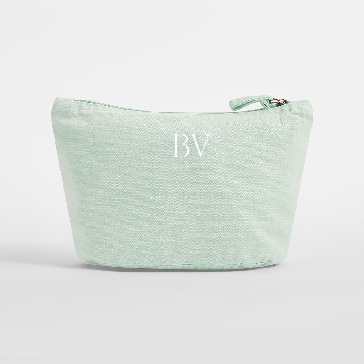 Personalised Monogrammed Makeup Bag – 100% Cotton Travel and Beauty Pouch - Jessica Hollie Gifts