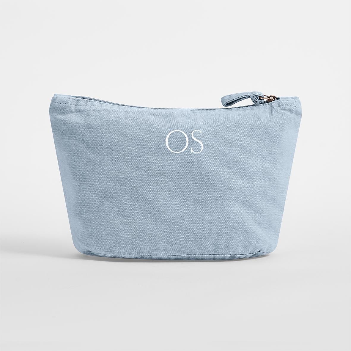 Personalised Monogrammed Makeup Bag – 100% Cotton Travel and Beauty Pouch - Jessica Hollie Gifts
