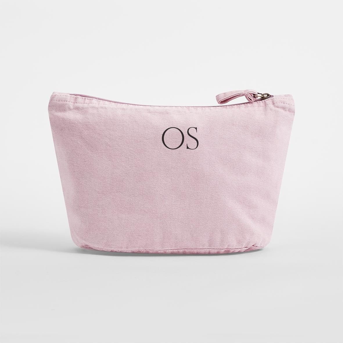 Personalised Monogrammed Makeup Bag – 100% Cotton Travel and Beauty Pouch - Jessica Hollie Gifts