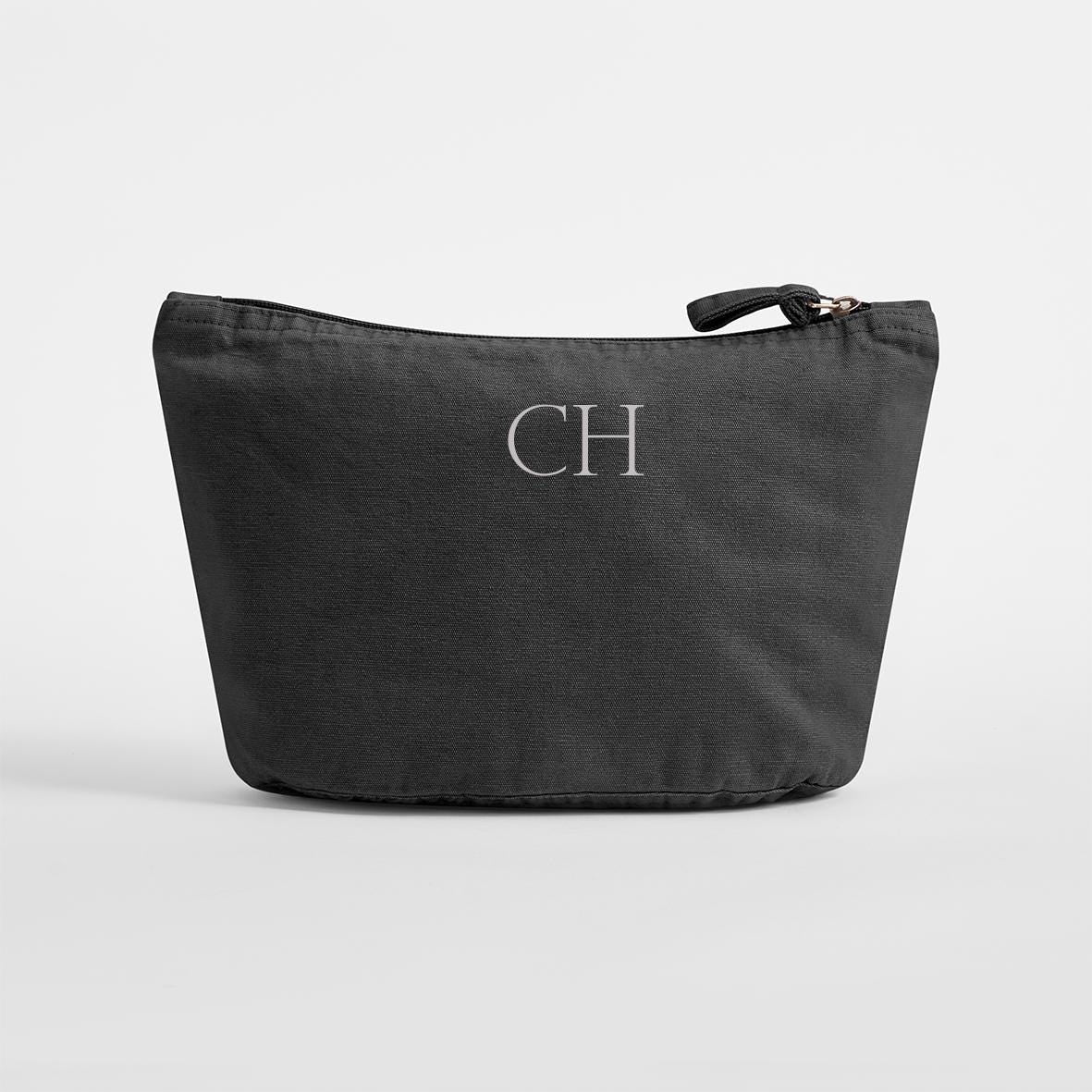 Personalised Monogrammed Makeup Bag – 100% Cotton Travel and Beauty Pouch - Jessica Hollie Gifts