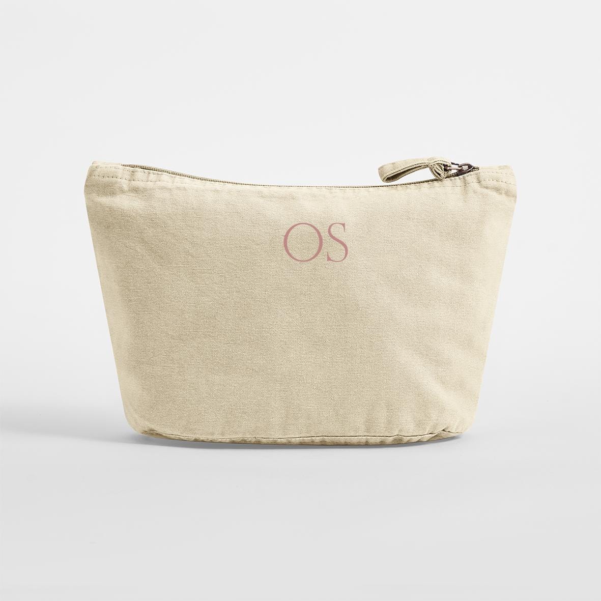 Personalised Monogrammed Makeup Bag – 100% Cotton Travel and Beauty Pouch - Jessica Hollie Gifts