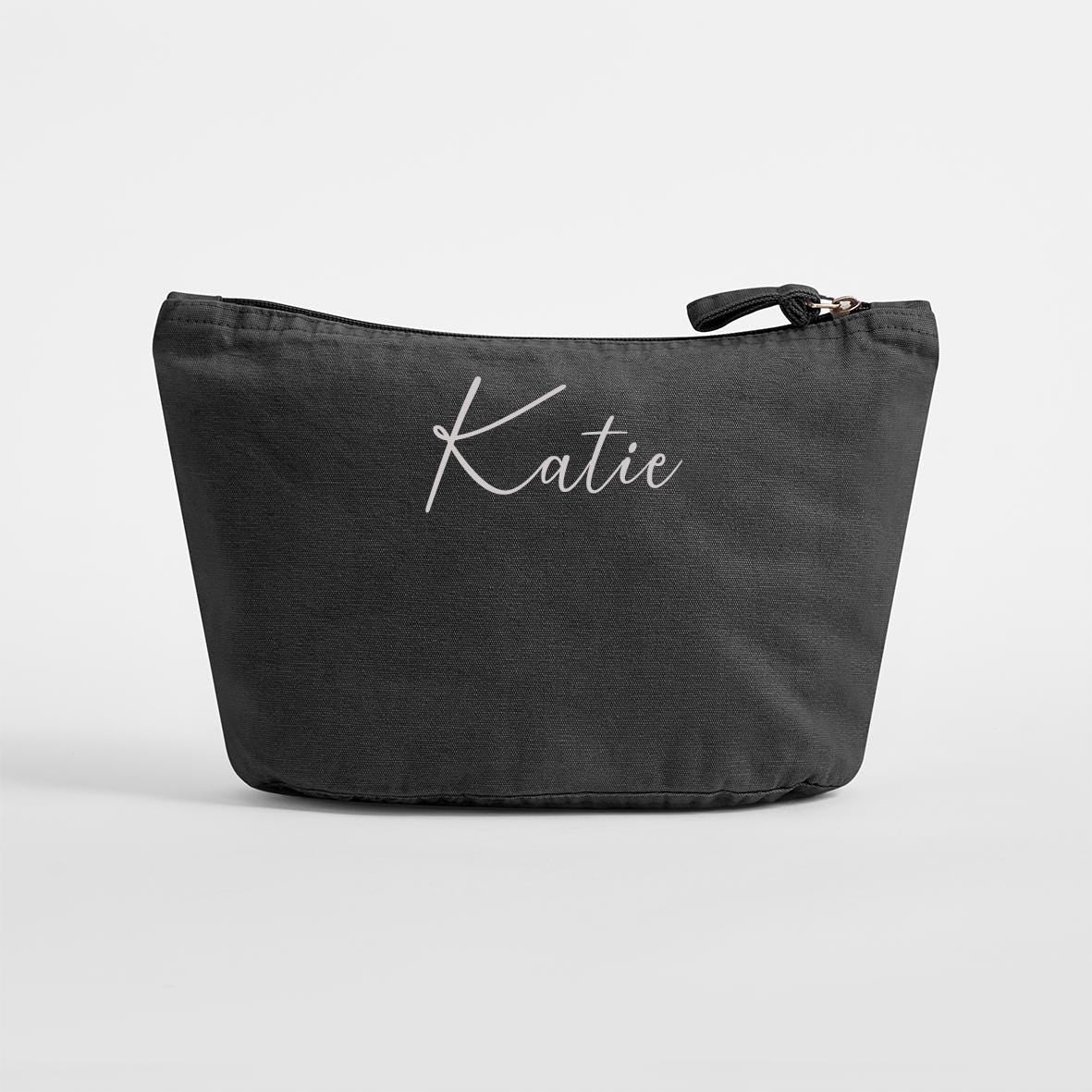 Personalised Name Cotton Makeup Bag – 100% Cotton Travel and Beauty Pouch - Jessica Hollie Gifts