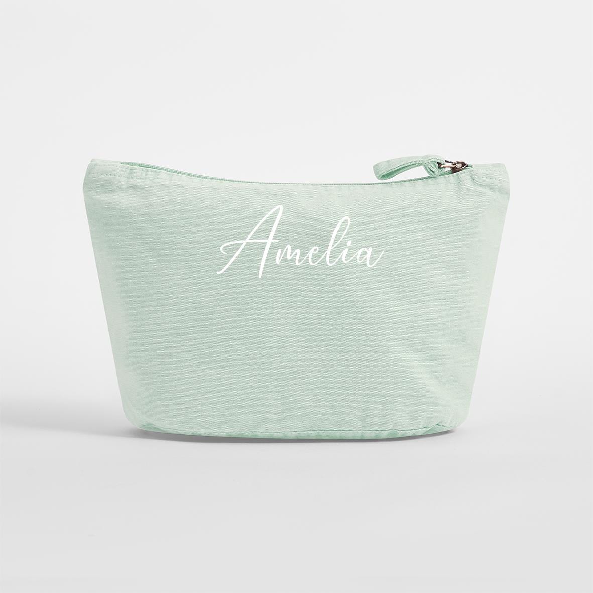 Personalised Name Cotton Makeup Bag – 100% Cotton Travel and Beauty Pouch - Jessica Hollie Gifts