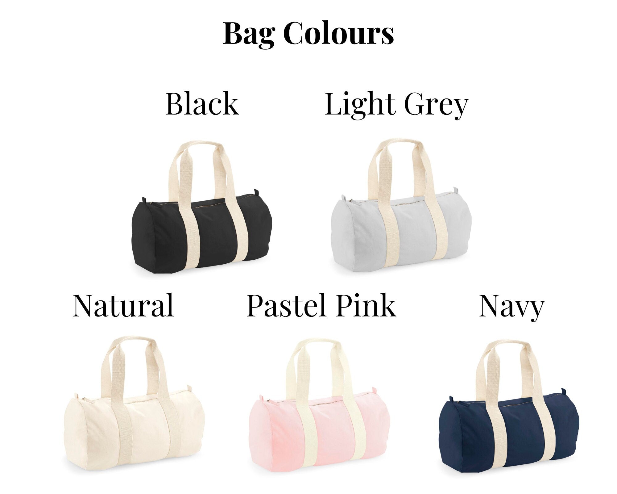 Personalised Name Duffel Bag, Bridesmaid Gifts, Cute Overnight Bag for Her, Custom Weekender Bag, Travel Bag, Initial Gym Bag, Hospital Bag - Jessica Hollie GiftsBag