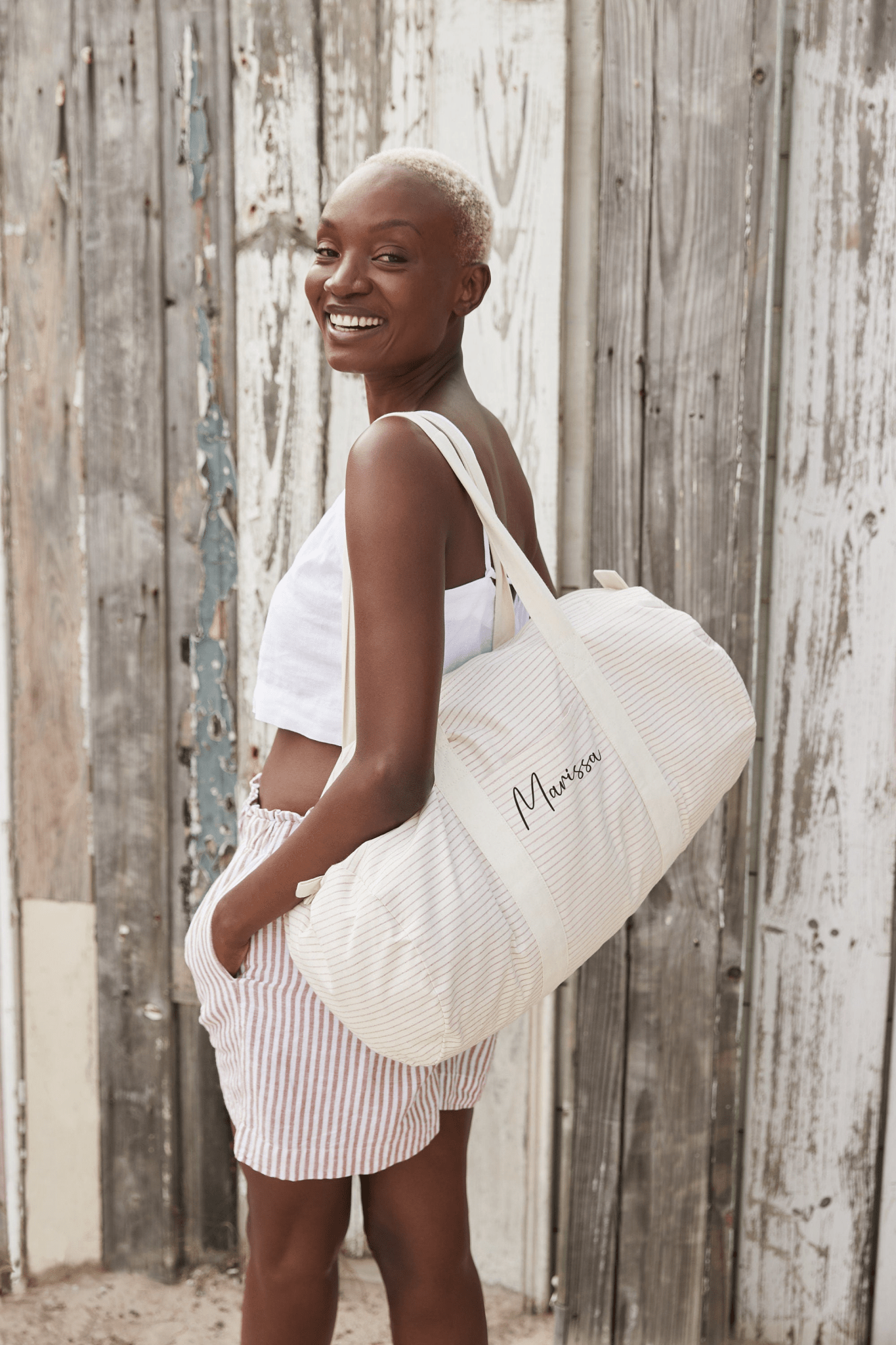 Personalised Name Duffel Bag, Bridesmaid Gifts, Cute Overnight Bag for Her, Custom Weekender Bag, Travel Bag, Initial Gym Bag, Hospital Bag - Jessica Hollie Gifts