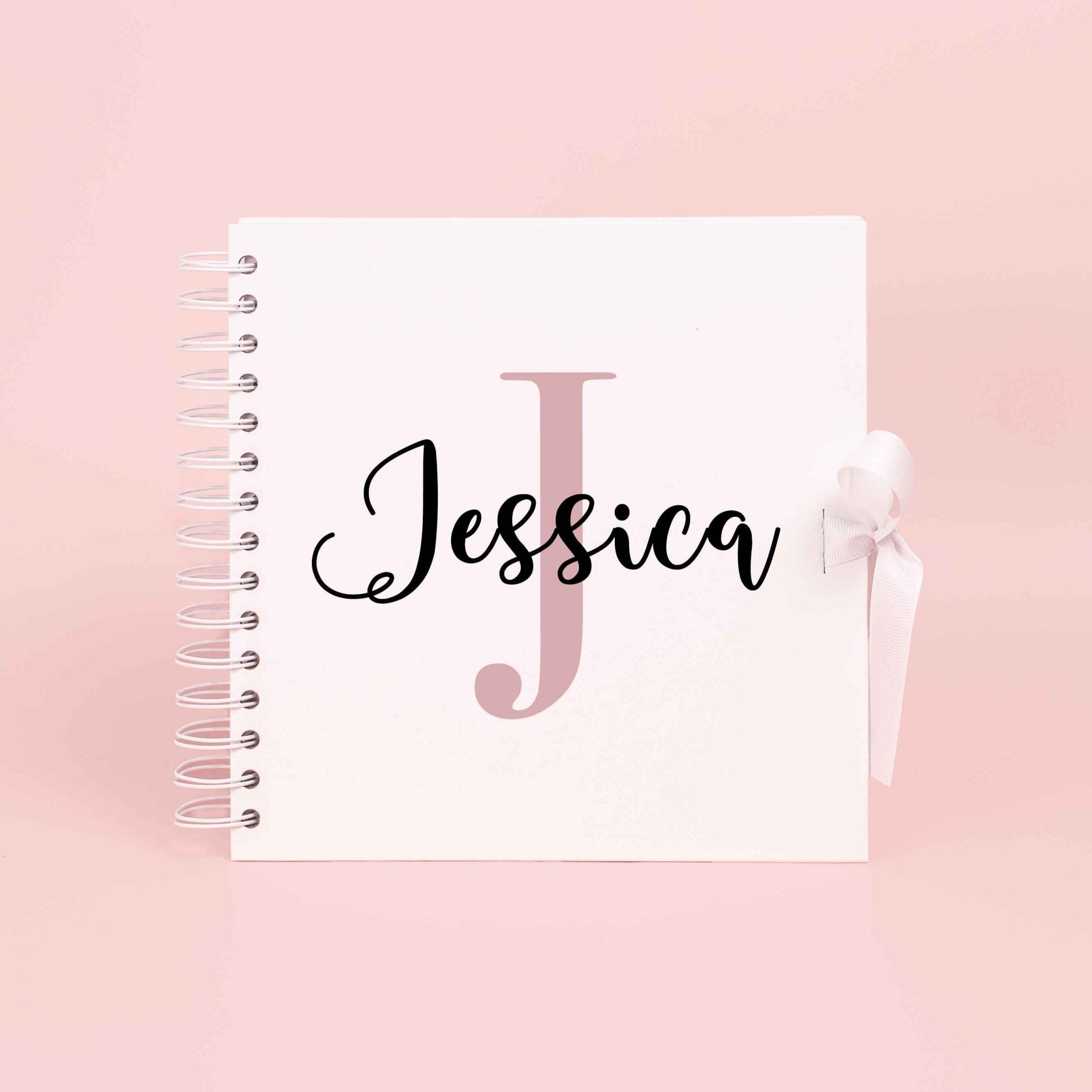 Personalised Name scrapbook / custom message photo album / floral wreath memory book - Jessica Hollie Gifts