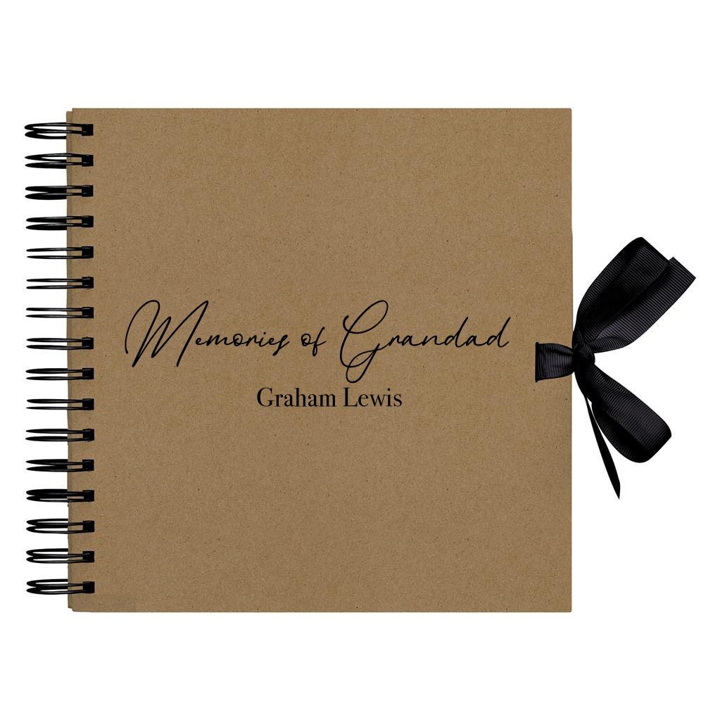 Personalised Name scrapbook, Scrapbook for grandad, memories of grandad, tribute to grandad, thoughtful gift, memory gifts - Jessica Hollie Gifts