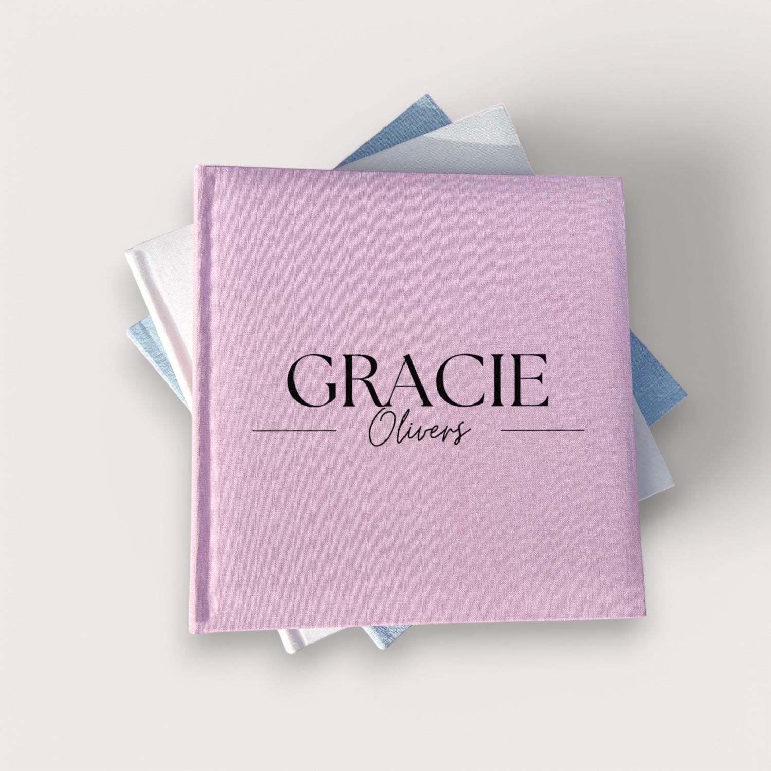 Personalised photo album with sleeves, Perfect for Photos and Heartfelt Messages, Photobooth, Linen Photo album, Wedding Album, Memory book - Jessica Hollie Gifts