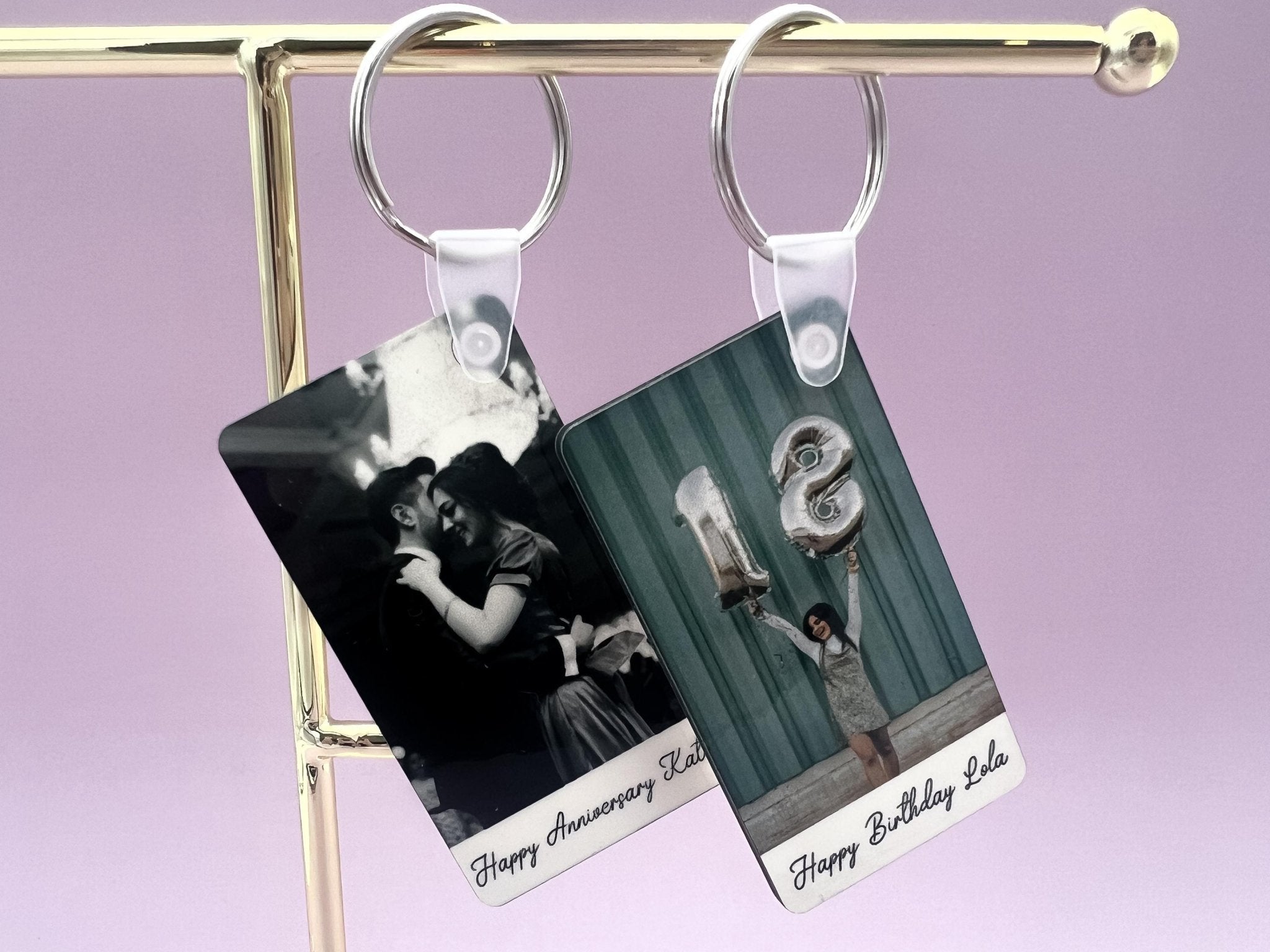 Personalised Photo Keyring, Custom Message, Custom Image keyring, photo keychain, Boyfriend Girlfriend Valentines, Mothers Day, Keychain fob - Jessica Hollie Gifts