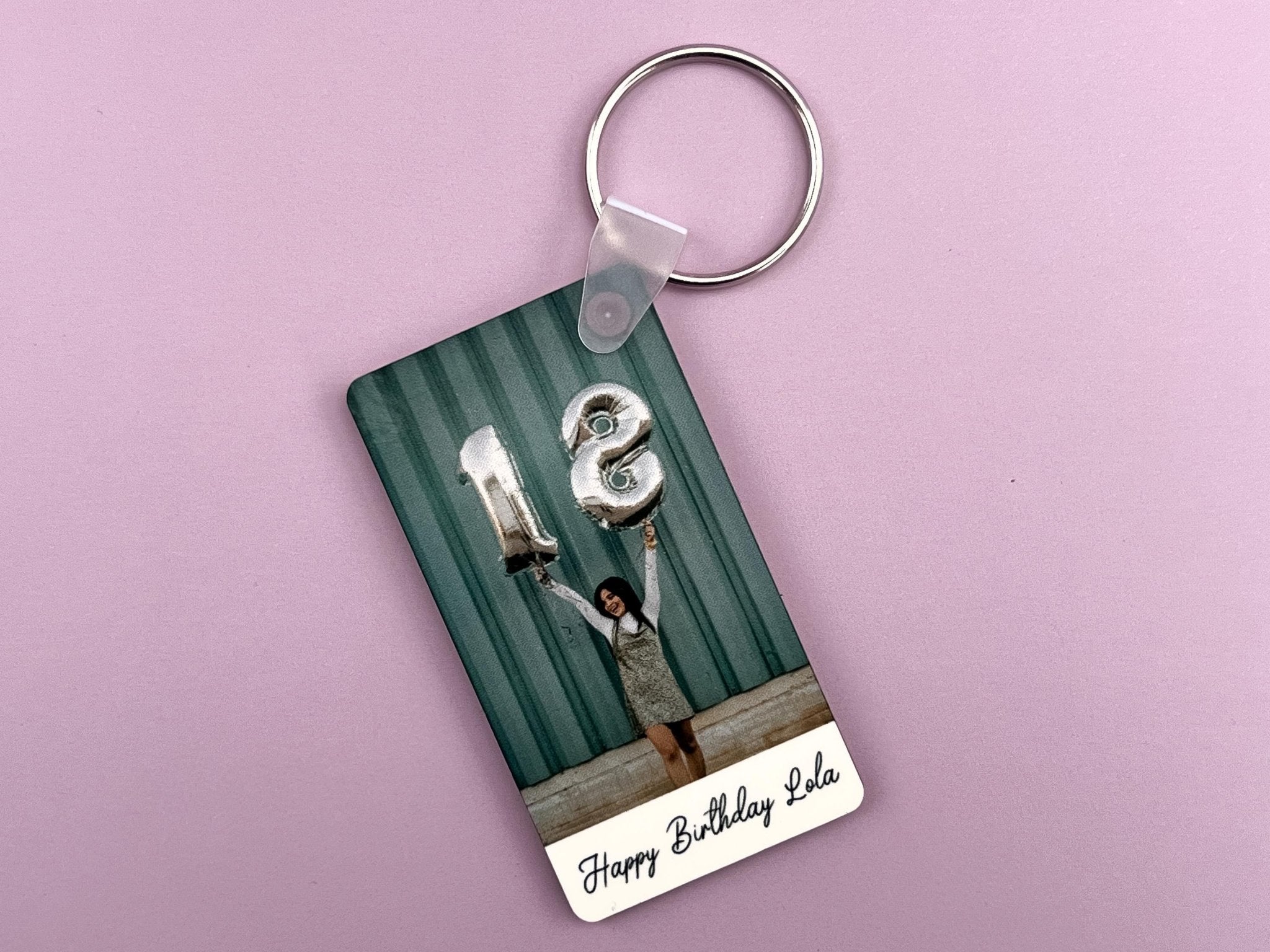 Personalised Photo Keyring, Custom Message, Custom Image keyring, photo keychain, Boyfriend Girlfriend Valentines, Mothers Day, Keychain fob - Jessica Hollie Gifts