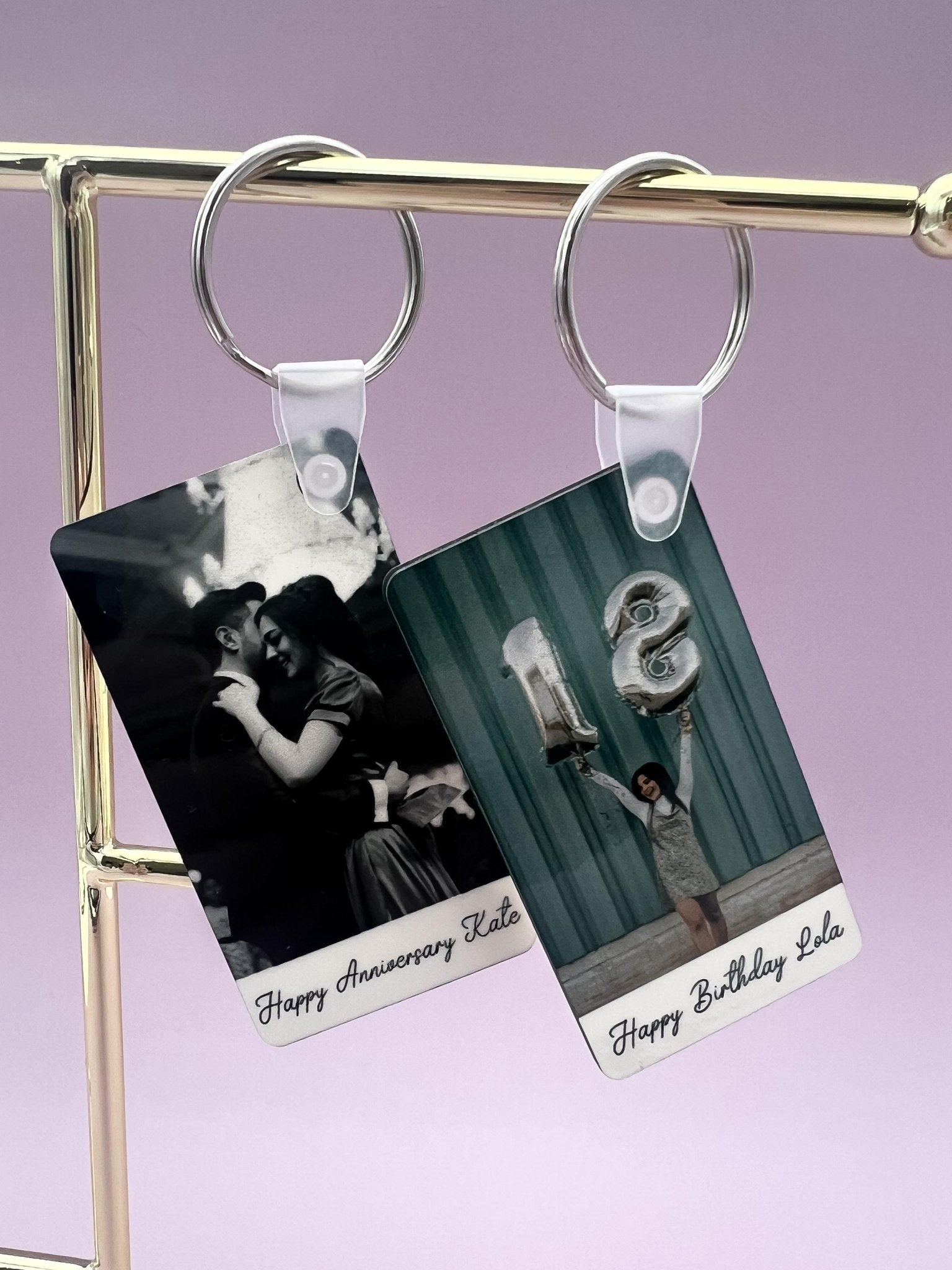 Personalised Photo Keyring, Custom Message, Custom Image keyring, photo keychain, Boyfriend Girlfriend Valentines, Mothers Day, Keychain fob - Jessica Hollie Gifts