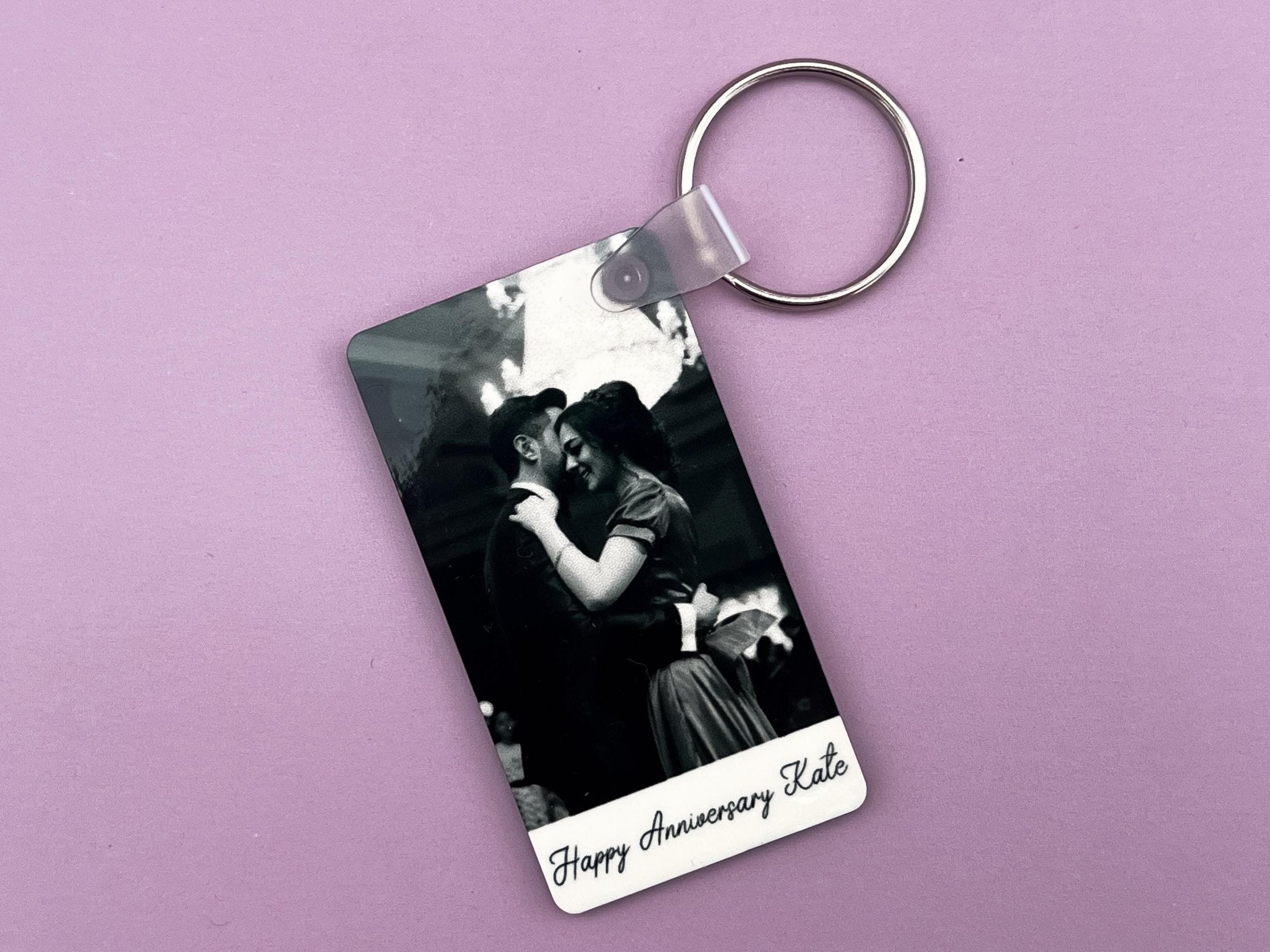 Personalised Photo Keyring, Custom Message, Custom Image keyring, photo keychain, Boyfriend Girlfriend Valentines, Mothers Day, Keychain fob - Jessica Hollie Gifts
