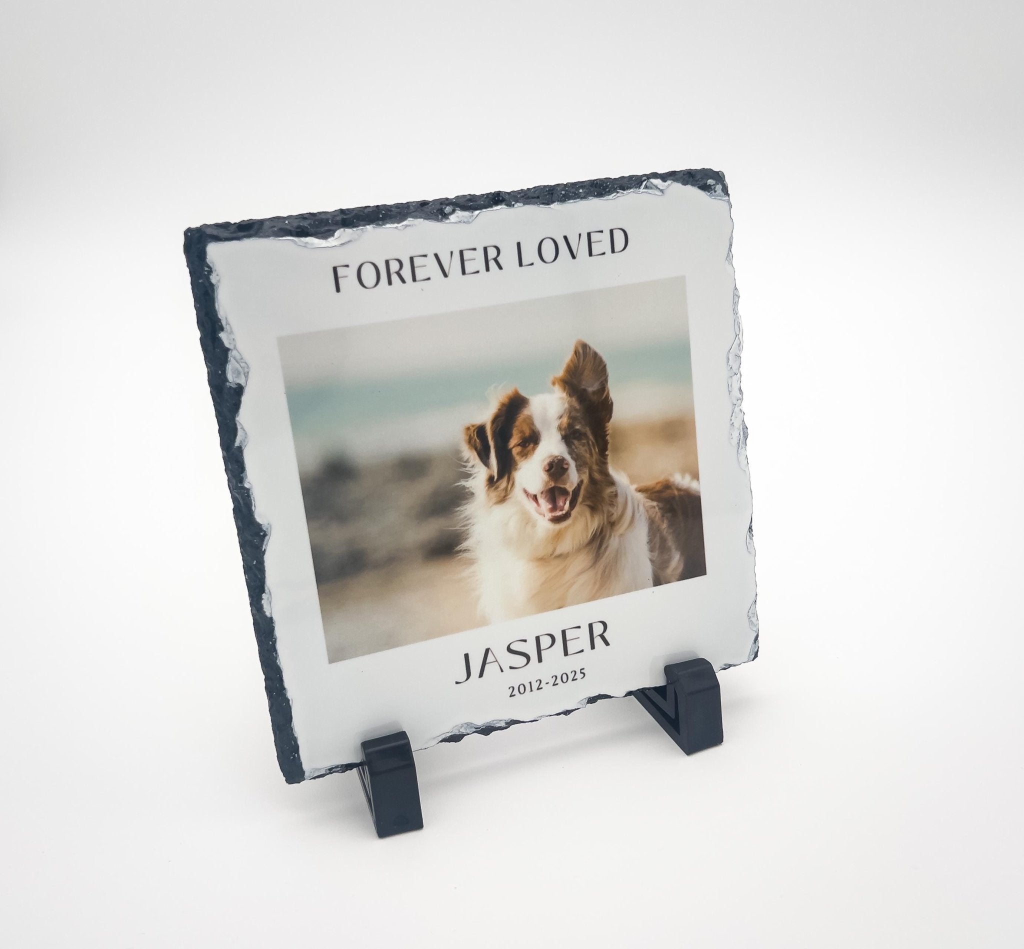 Personalised Photo Rock Slate, Pet Loss Gift, Dog Memorial Gift, Pet Sympathy Gift, Cat Bereavement Photo Gift, Loss of Pet, Photo Plaque - Jessica Hollie Gifts