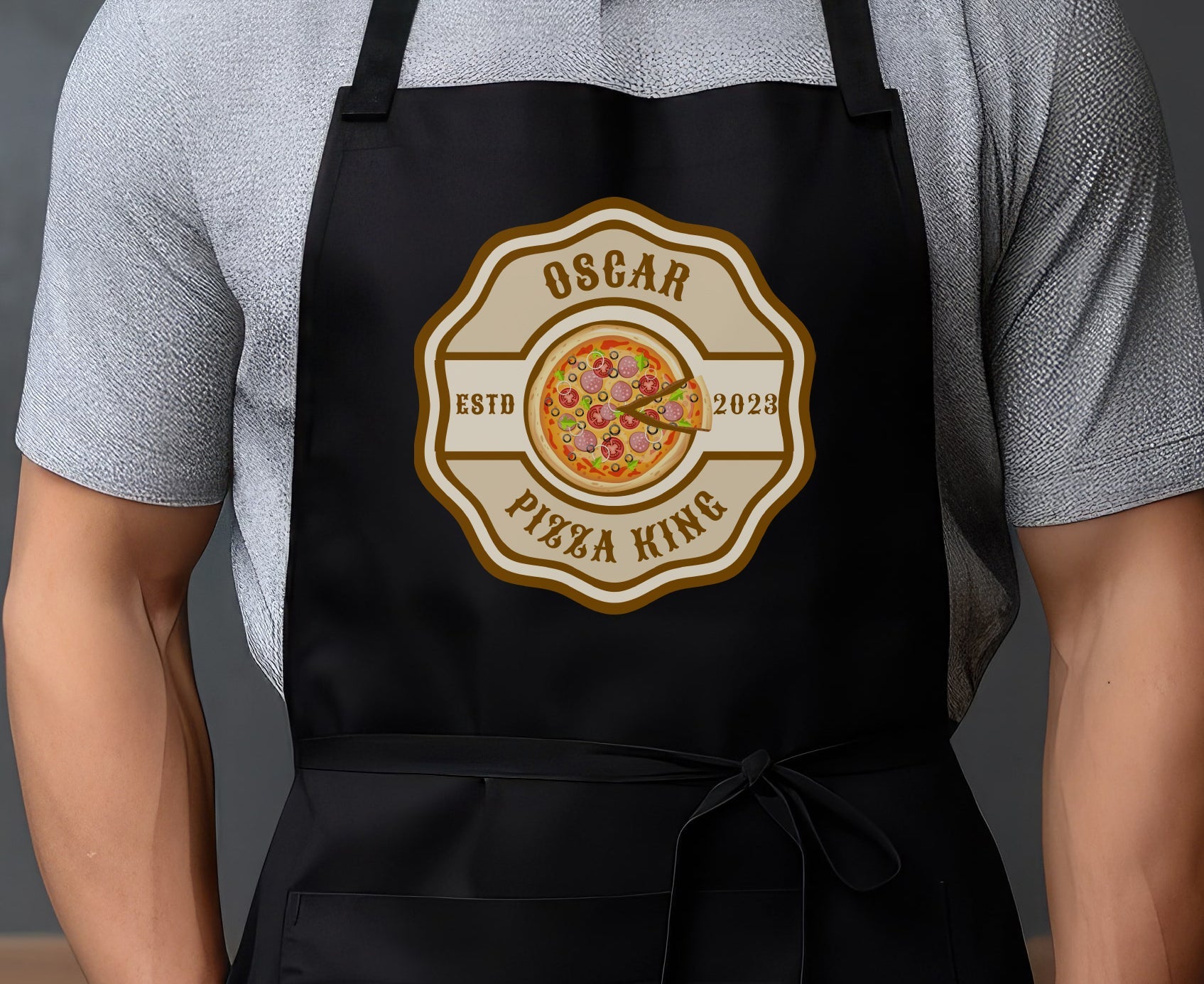 Personalised pizza apron with name - Jessica Hollie GiftsClothing
