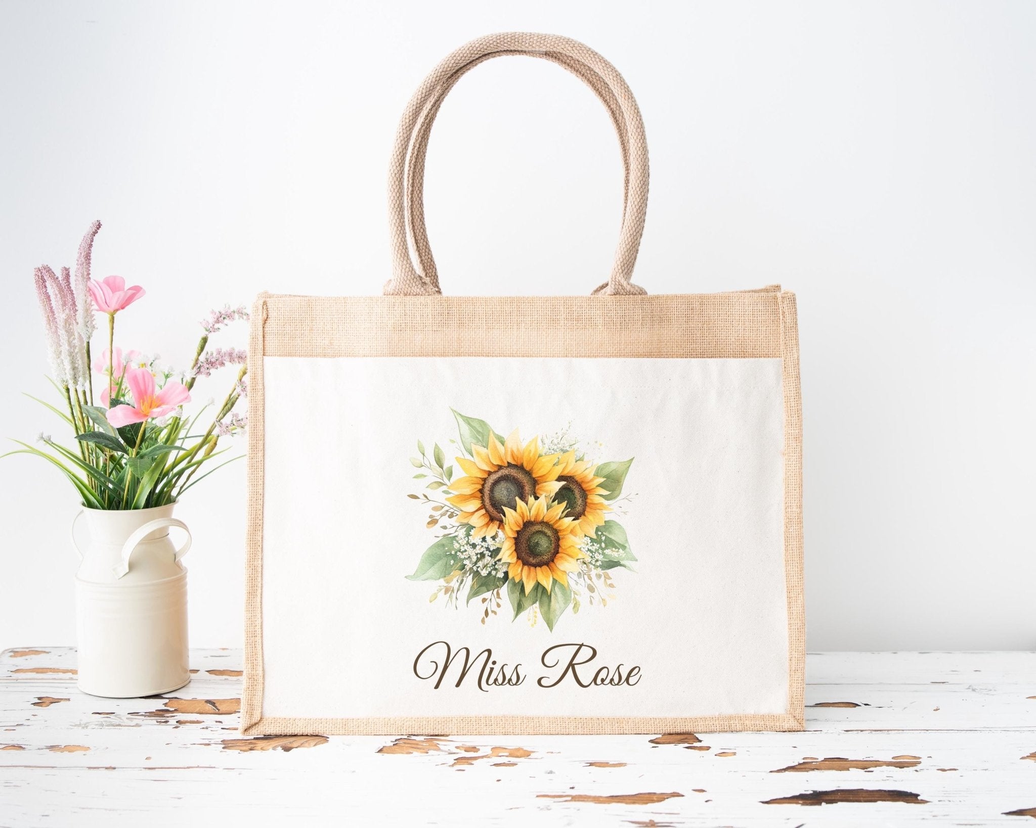 Personalised Teacher Bag, Custom Teacher Jute Bag, Teacher Tote Bag, Teacher Gift, TA Gift, Thank You Teacher Present, Jute Lunch Bag - Jessica Hollie Gifts