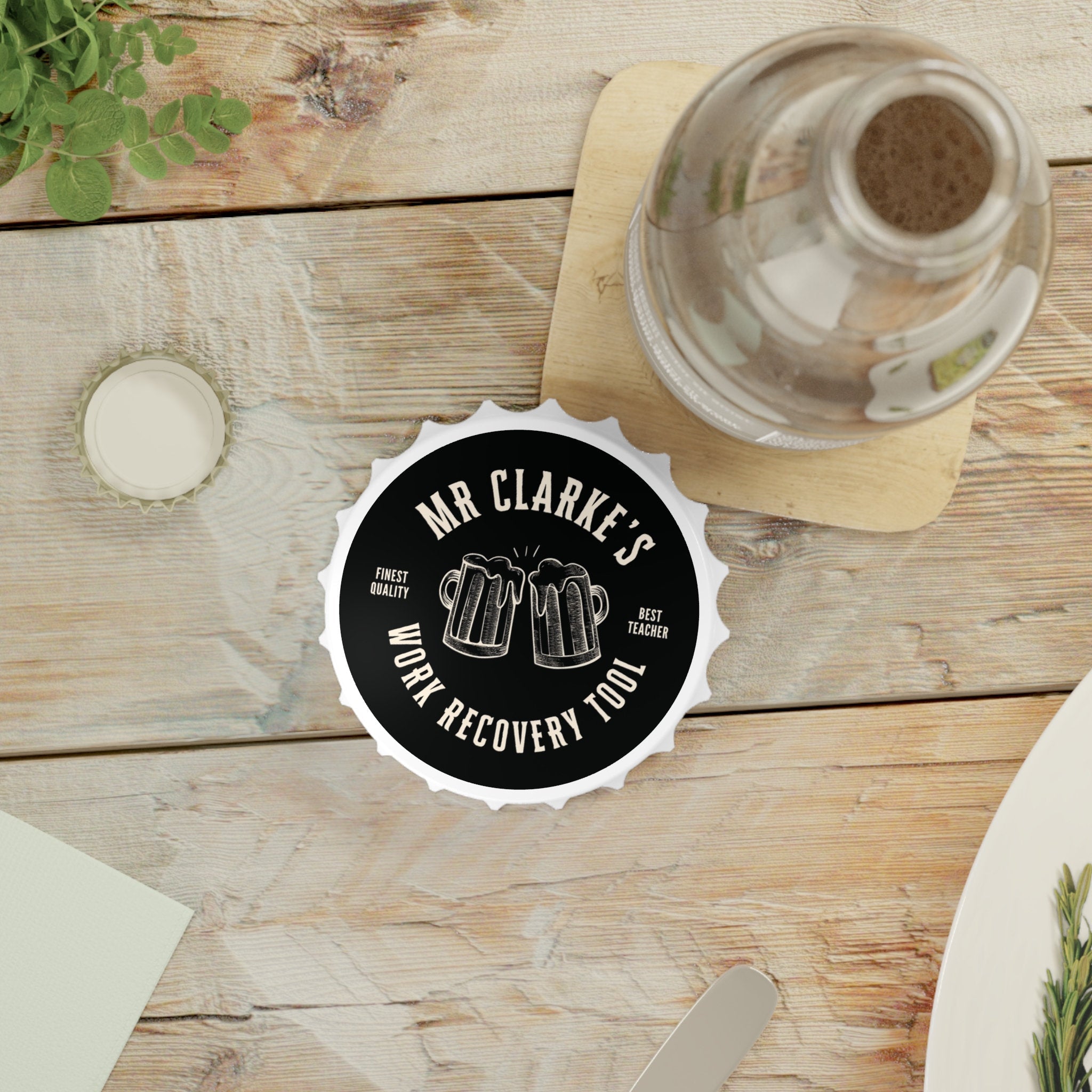 Personalised teacher bottle opener, beer opener, gift for him Work Recovery Tool Funny Thank You Teacher Gift End of Year Male Teacher Gift - Jessica Hollie Gifts