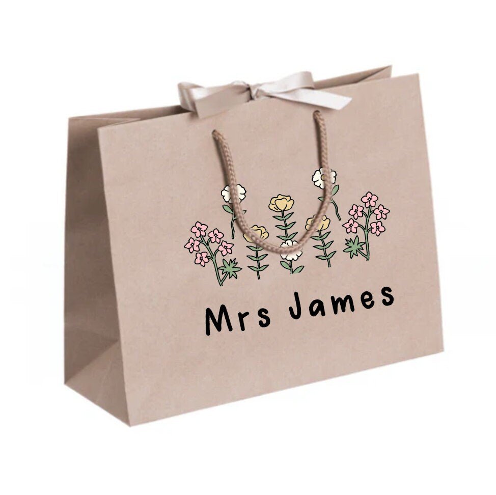 Personalised Teacher Gift Bag, Teacher Gift Bag, Teacher Leaving Gift, Personalised Gift Bag, Teacher Gift Bag, Teacher Gifts, Teacher Bag - Jessica Hollie Gifts