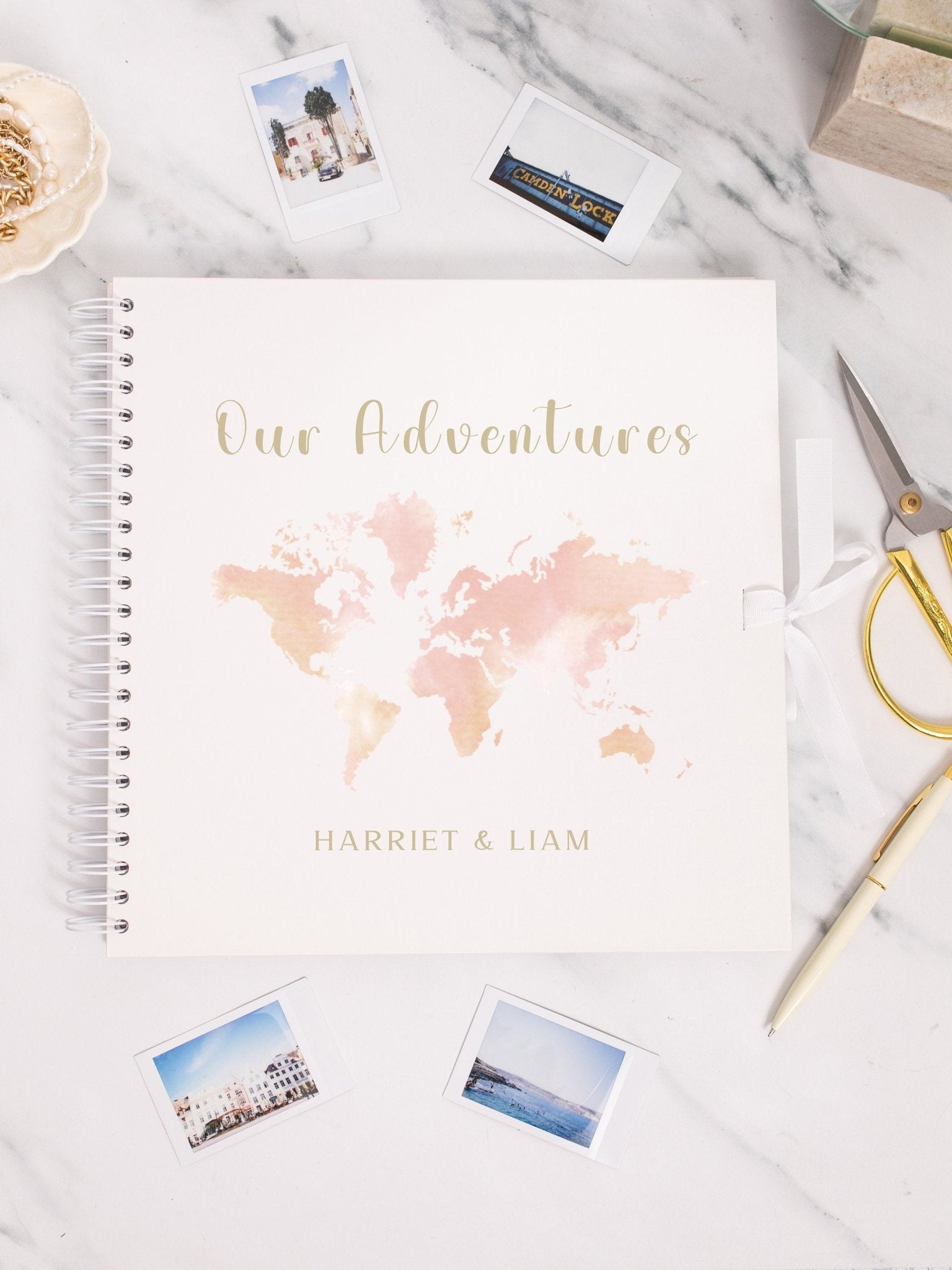 Personalised Travel Scrapbook for couples, Travel memory book, Personalised scrapbook for couples, Travel gift, Adventure book, Holiday book - Jessica Hollie Gifts