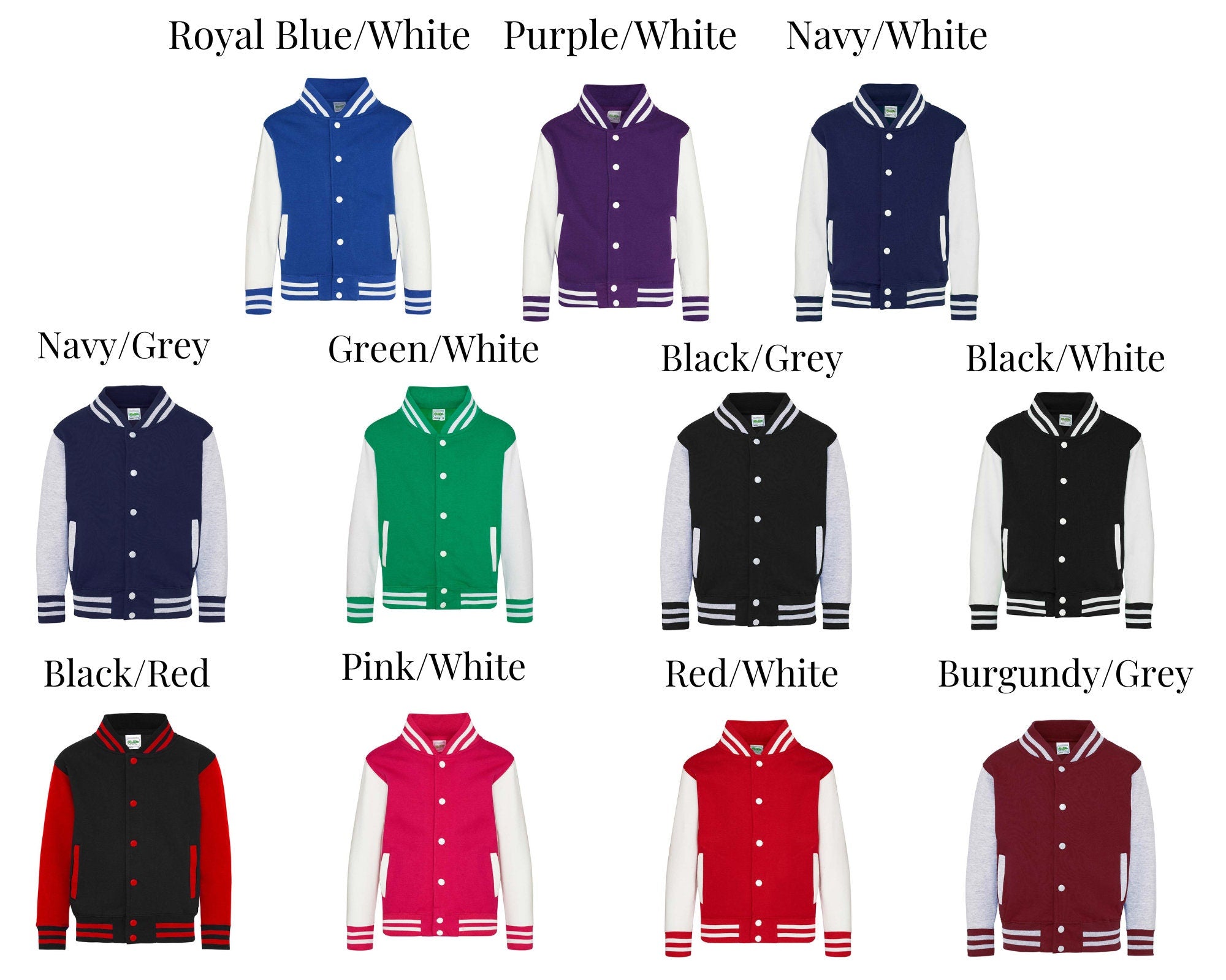 Personalised Varsity Jacket - Kids Coat - Jessica Hollie Gifts