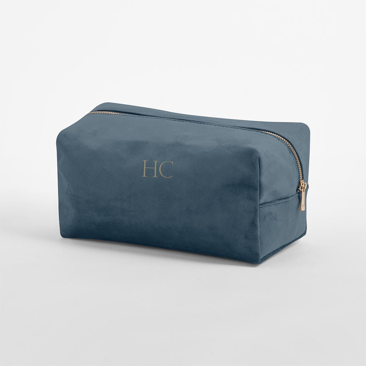 Personalised velvet toiletry case, wash bag, personalised initials makeup bag for her, valentines day gift, monogrammed gift, gift for her - Jessica Hollie Gifts