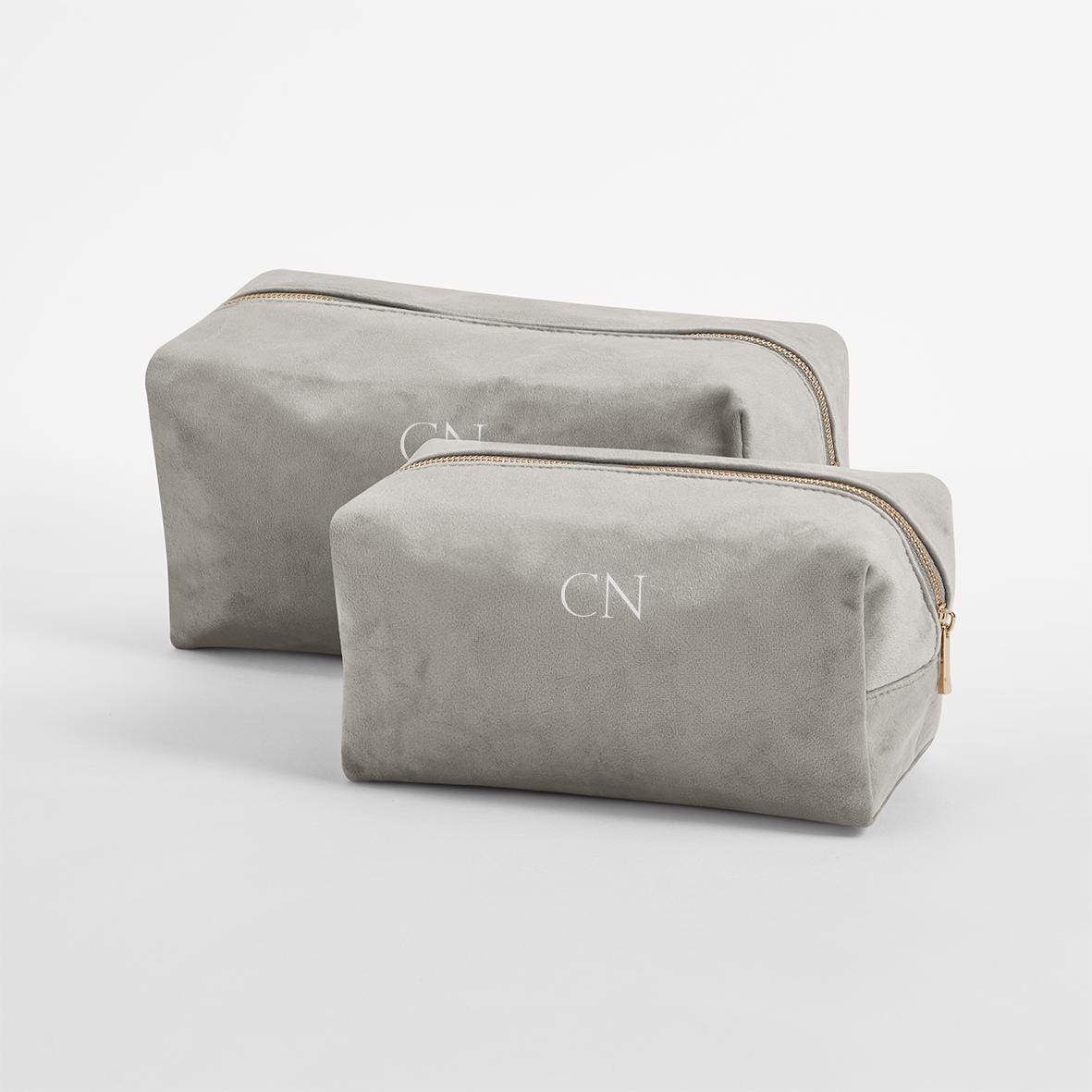 Personalised velvet toiletry case, wash bag, personalised initials makeup bag for her, valentines day gift, monogrammed gift, gift for her - Jessica Hollie Gifts