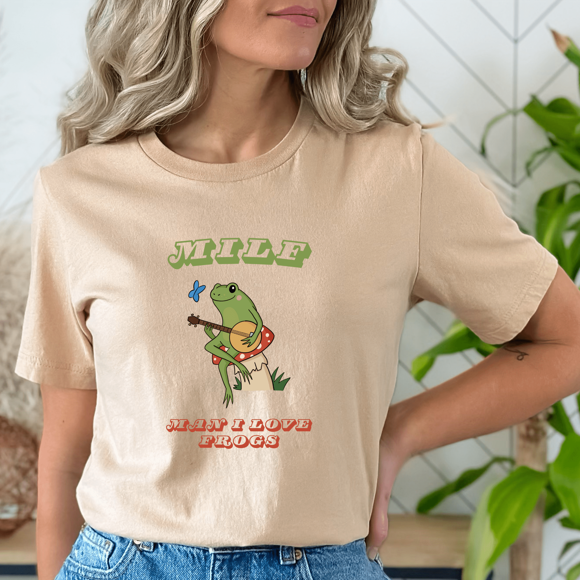 Retro Frog Shirt, Funny MILF Froggy Shirt, Cottagecore Froggy Tee, Oversized UNISEX T-shirt, Toad Shirt, Frog Lover shirt, Man I love frogs - Jessica Hollie GiftsT-Shirt
