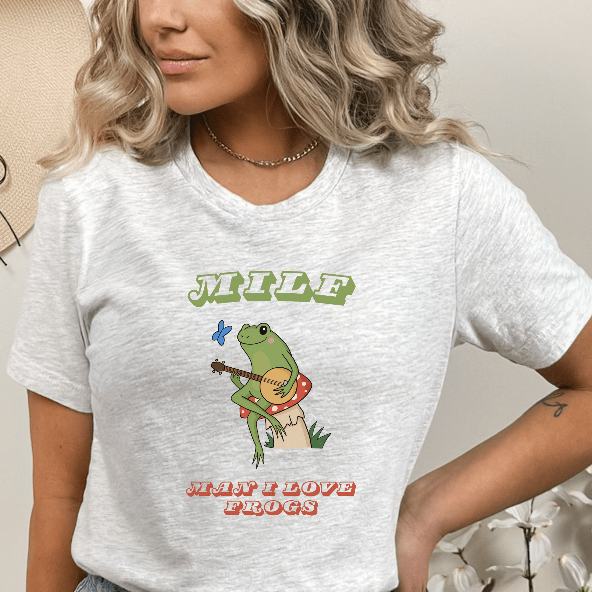 Retro Frog Shirt, Funny MILF Froggy Shirt, Cottagecore Froggy Tee, Oversized UNISEX T-shirt, Toad Shirt, Frog Lover shirt, Man I love frogs - Jessica Hollie GiftsT-Shirt