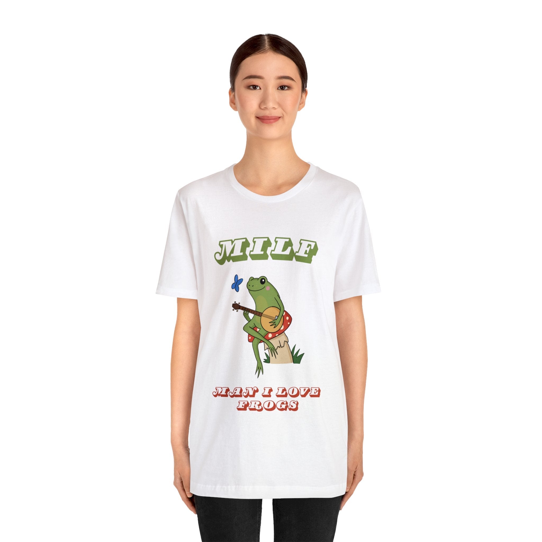 Retro Frog Shirt, Funny MILF Froggy Shirt, Cottagecore Froggy Tee, Oversized UNISEX T-shirt, Toad Shirt, Frog Lover shirt, Man I love frogs - Jessica Hollie GiftsT-Shirt