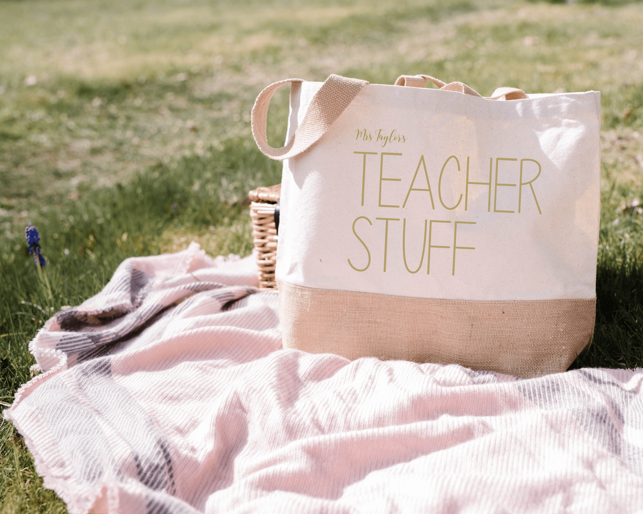 Teacher tote bag, teacher appreciation, teacher stuff bag, teachers gift, tote bag, teacher appreciation, gift for teacher, personalised - Jessica Hollie GiftsBag
