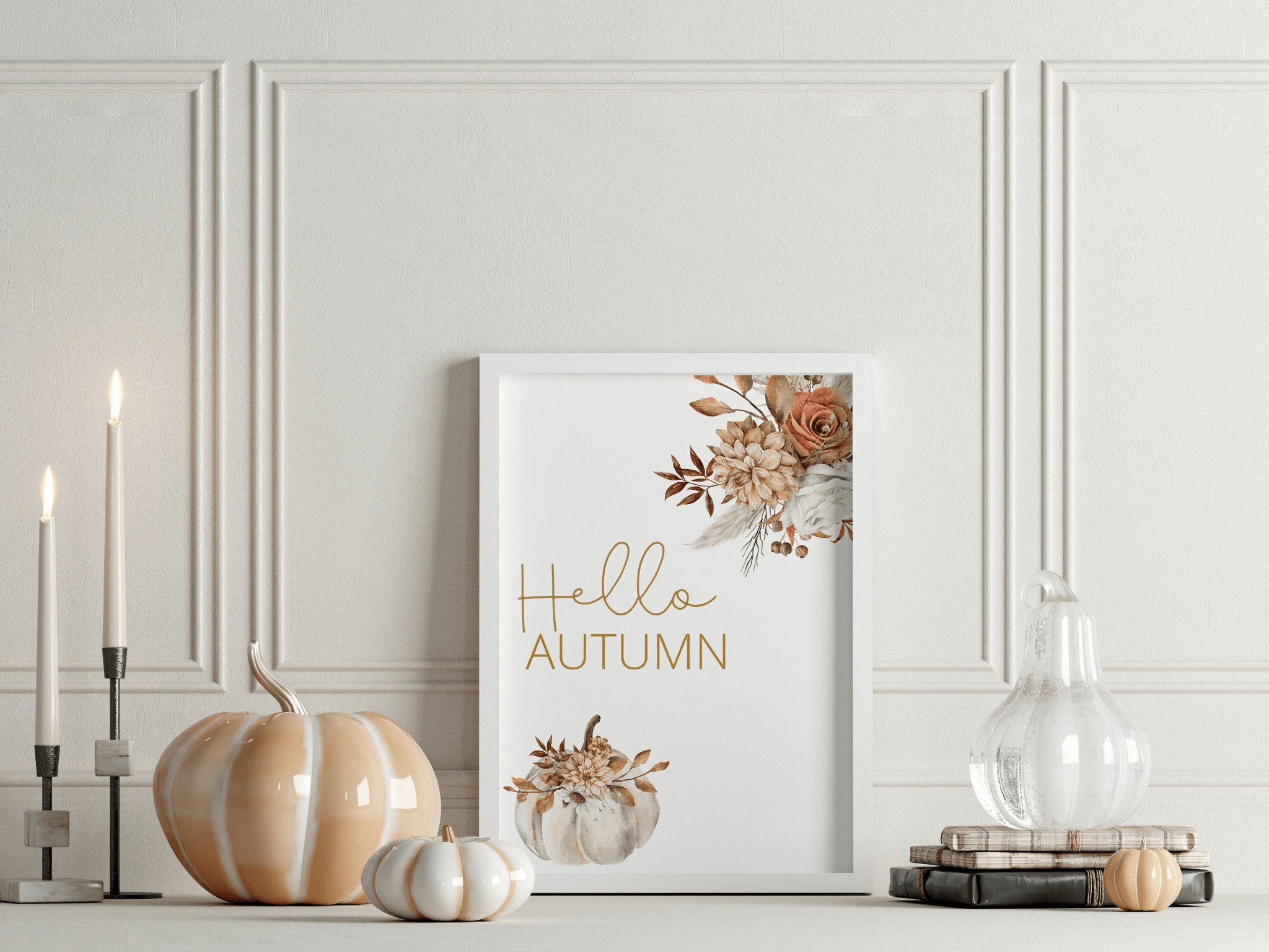 Autumn home decor, autumn wall decorations, Wall art halloween, Fall decor wall art, Pumpkin autumn poster, Pumpkin prints, autumnal prints - Jessica Hollie Gifts
