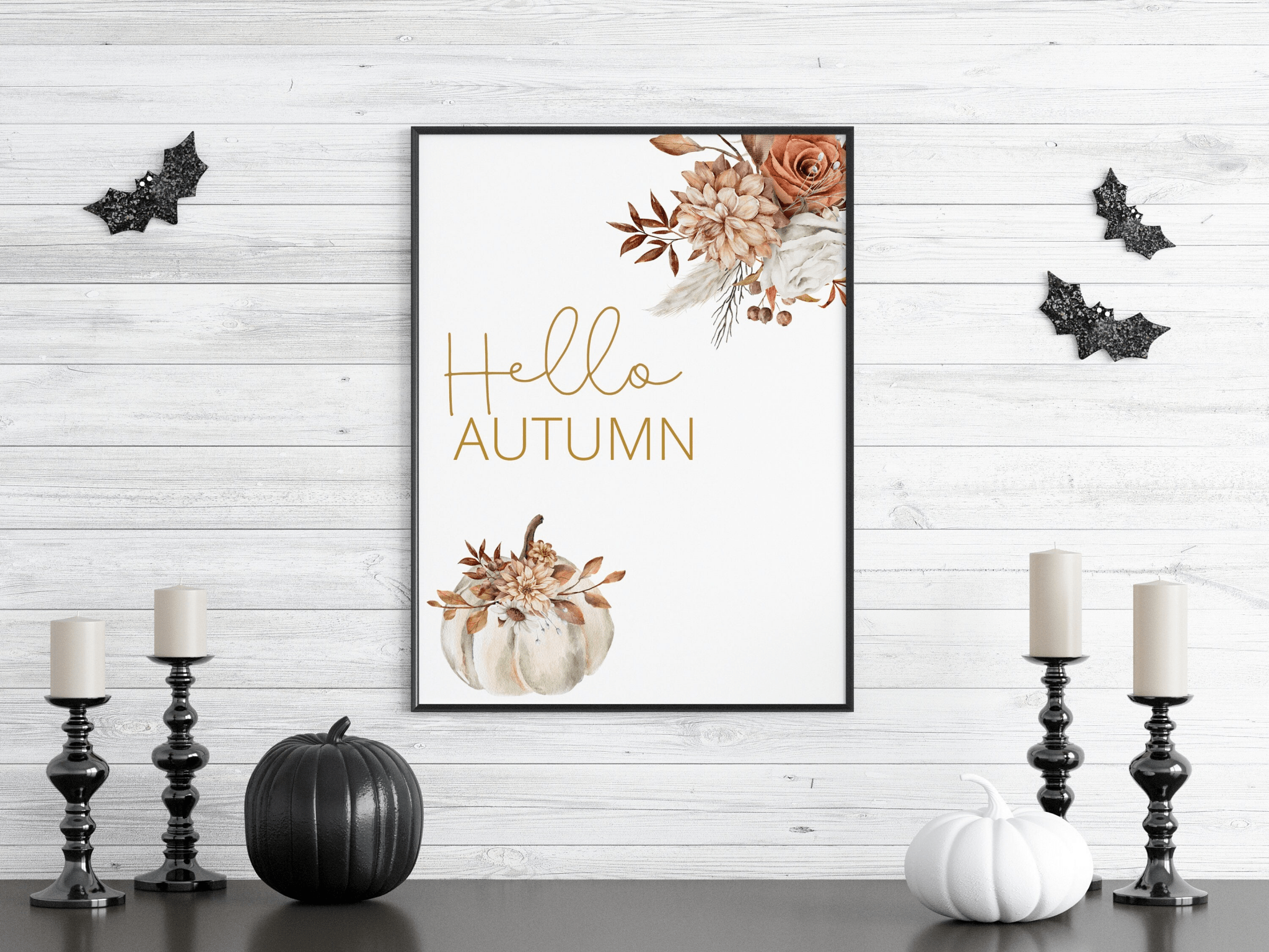 Autumn home decor, autumn wall decorations, Wall art halloween, Fall decor wall art, Pumpkin autumn poster, Pumpkin prints, autumnal prints - Jessica Hollie Gifts