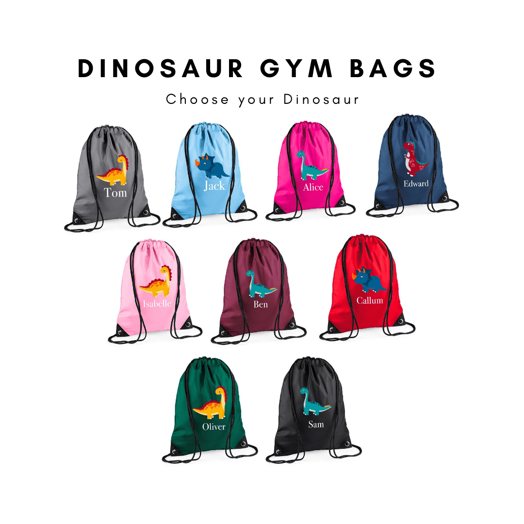 Dinosaur Gym Bags - Jessica Hollie GiftsBag