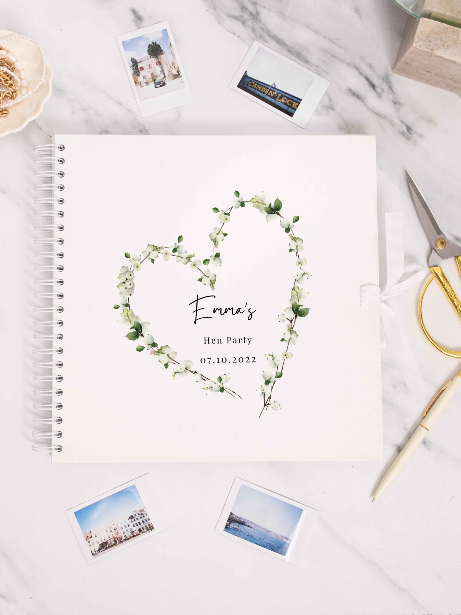 Personalised Hen Party Scrapbook Photo album, Bridal Shower Scrapbook, Hen do scrapbook, Wedding Photo Book, Scrapbook Blank, Photo Book - Jessica Hollie Gifts