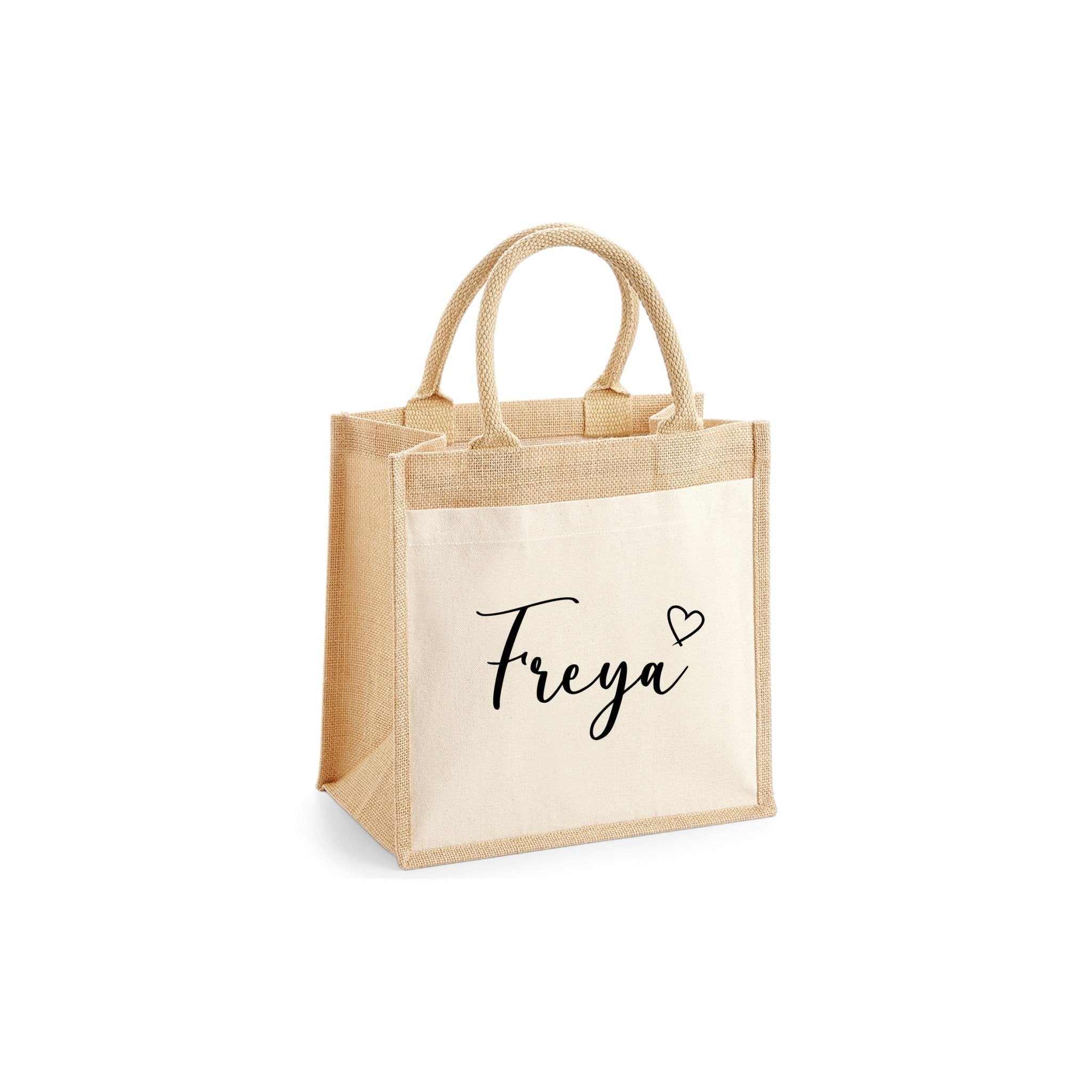 Personalised Jute Lunch Bag - Jessica Hollie GiftsBag